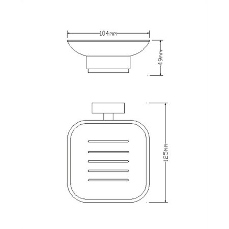 Мыльница Omnires Lift 8159CR хром/белый 