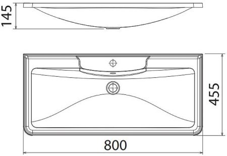 Раковина BelBagno 80 BB800/455-LV-MR-ALR Белая 