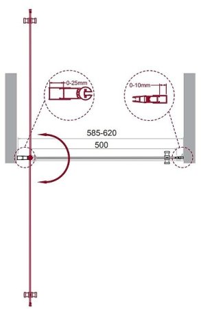 Душевая дверь BelBagno Etna 60 ETNA-B-1-60-C-Cr-90 профиль Хром стекло прозрачное 
