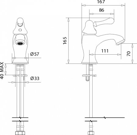 Смеситель Migliore Maya ML.MAY-8913.CR для раковины, хром 