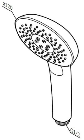 Ручной душ AM.PM Spirit V2.0 F0270A000 круглый Хром 