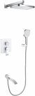 Душевая система встраиваемая Rose R1535F, белый/хром 