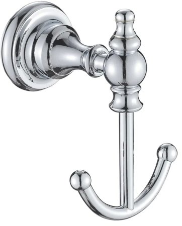 Крючок для ванной комнаты двойной Rose RG1121, хром 