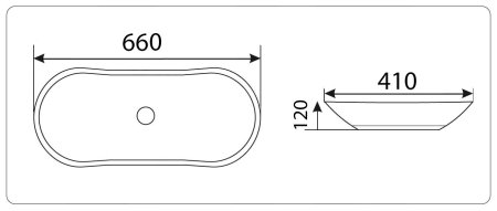 Раковина CeramaLux 9175 накладная 