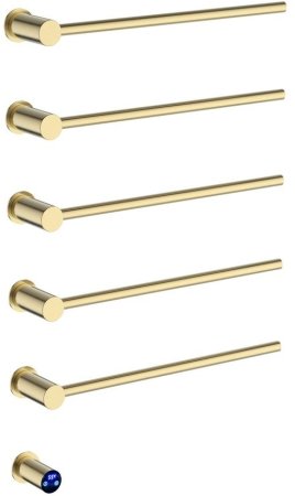 Полотенцесушитель электрический Terminus Аккорд П5 50х80, брашированное золото 