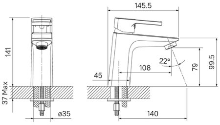 Смеситель для умывальника IDDIS Bild (BILSB00i01) 