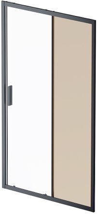 Душевая дверь AM.PM Gem 120 W90G-120-1-195BBr профиль Черный матовый стекло бронзовое-прозрачное 