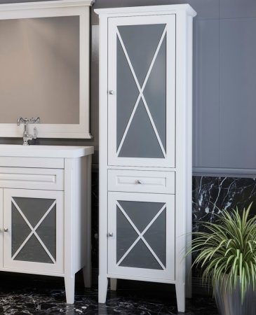 Шкаф пенал Opadiris Палермо 53 R Z0000008561 Белый матовый 