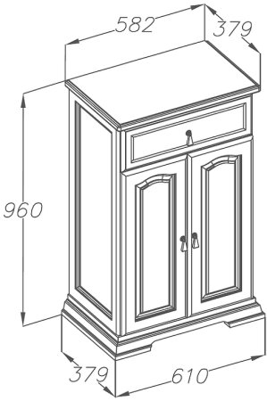 Комод Opadiris Риспекто 60 00-00006512 Орех антикварный 