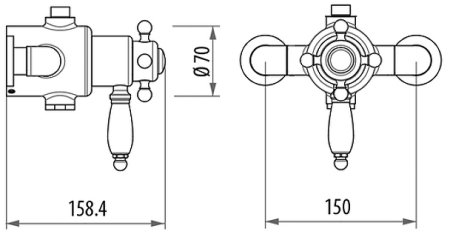 Смеситель для душа Gattoni Termostatici TSRE940V0.I br с термостатом Бронза 