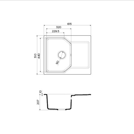 Мойка для кухни Omoikiri Yonaka-61-PA 4993634 Пастила 