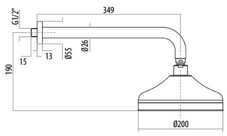 Верхний душ Gattoni Programma Doccia SFPCL20V0br Бронза 