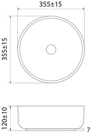 Раковина-чаша Iddis Ray 35 RAYWM03i27 Белая матовая 