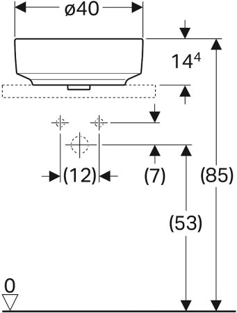 Раковина-чаша Geberit VariForm 40 500.768.01.2 Белая 