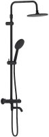Душевая система Damixa Jupiter 977810300 с термостатом Черная матовая