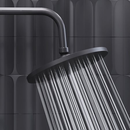 Душевая система Damixa Jupiter 977810300 с термостатом Черная матовая 