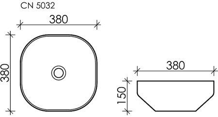 Раковина-чаша Ceramicanova Element 38 CN5032 Белая 