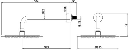 Верхний душ Allen Brau Infinity 5.21019-00 Хром 