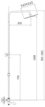 Душевая система с термостатом Haiba (HB2422) 
