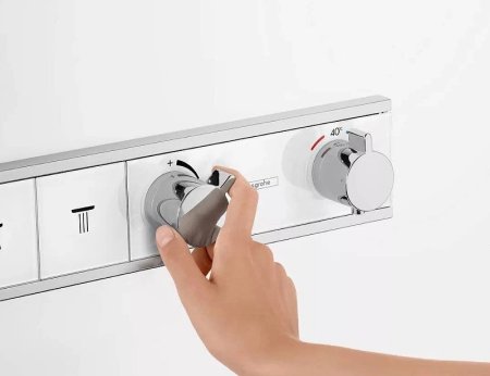 Смеситель для душа Hansgrohe RainSelect 15355400 с термостатом Белый Хром 