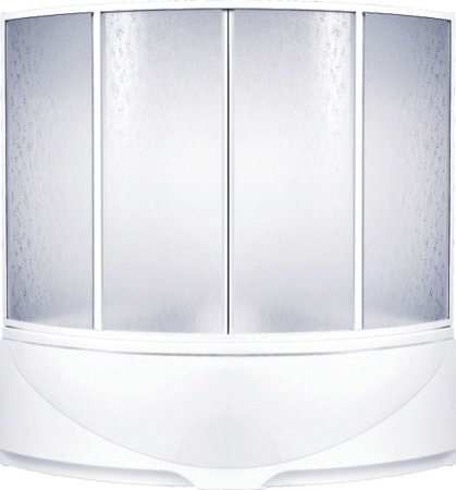 Шторка на ванну Bas Империал, Ирис 4 ств., пластик 