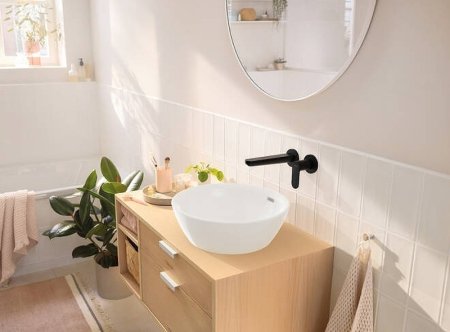 Смеситель для раковины Hansgrohe Rebris S 72528670 Черный матовый 