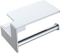 Держатель туалетной бумаги Boheme Q 10941-CR с полочкой Хром