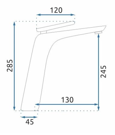 Смеситель для раковины без донного клапана Rea Jager REA-B5122 