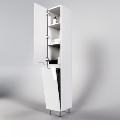 Колонна универсальная "Марелла L" с корзиной, Люкс антискрейтч белый глянец, PLUS 