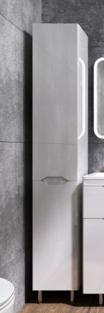 Колонна универсальная "Марелла L" с корзиной, Люкс антискрейтч белый глянец, PLUS 