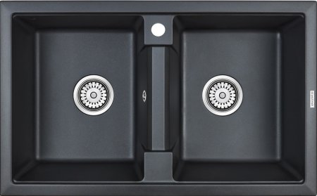 Мойка кухонная Paulmark PM238150-BLM черный металлик 