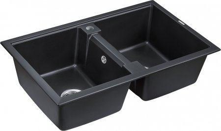 Мойка кухонная Paulmark PM238150-BLM черный металлик 