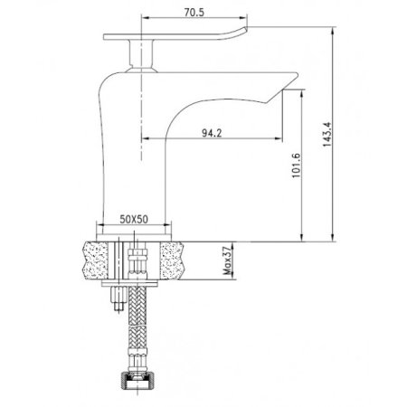 Смеситель для раковины Landberg LB-90433 Хром 