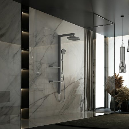 Душевая система Vincea Inspire VSFS-3I11GM Вороненая сталь 