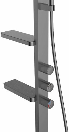 Душевая система Vincea Inspire VSFS-3I11GM Вороненая сталь 