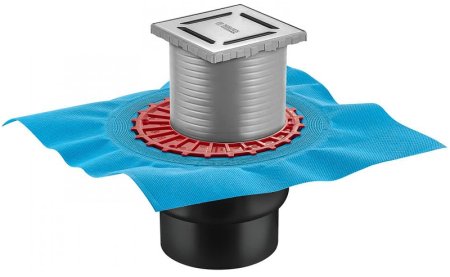 Душевой трап Berges Zentrum Norma 100x100 090462 с решеткой Хром матовый 