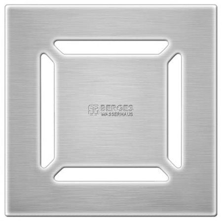 Душевой трап Berges Zentrum Norma 100x100 090462 с решеткой Хром матовый 