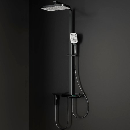 Душевая система RGW Shower Panels SP-35B 51140135-04 с термостатом Черная матовая 