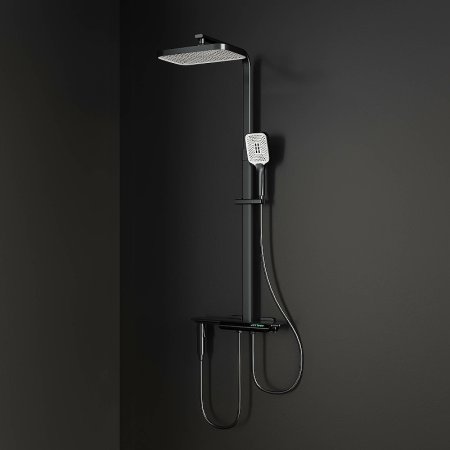 Душевая система RGW Shower Panels SP-35B 51140135-04 с термостатом Черная матовая 