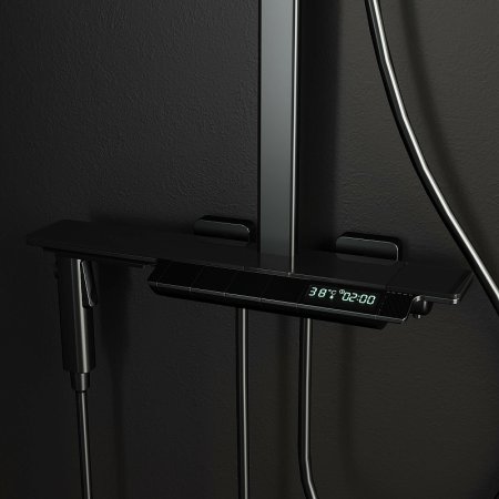 Душевая система RGW Shower Panels SP-35B 51140135-04 с термостатом Черная матовая 