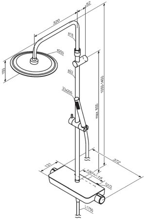 Душевая система Damixa Scandinavian Pure 936750000 с термостатом Хром 