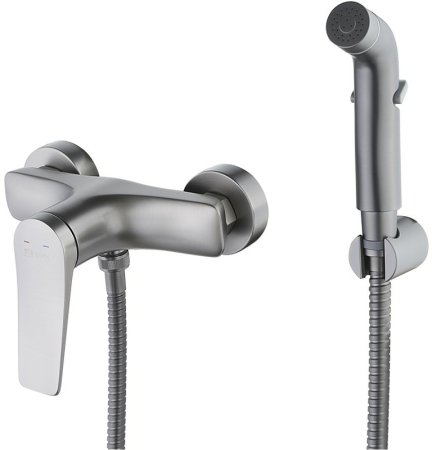Гигиенический душ со смесителем Lemark Bronx LM3718GM Графит 