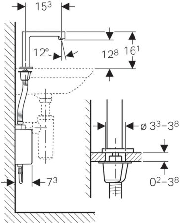 Смеситель для раковины Geberit Brenta 116.172.21.1 