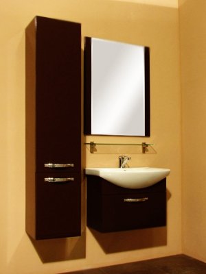 Тумба под раковину Aquaton Ария 65 1A134001AA430 подвесная Темно-коричневая 