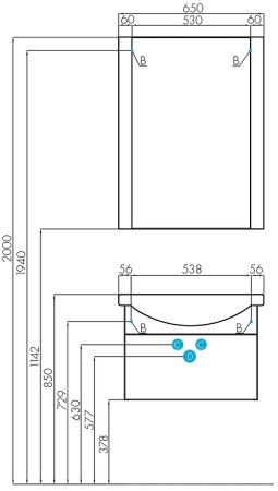 Тумба под раковину Aquaton Ария 65 1A134001AA430 подвесная Темно-коричневая 