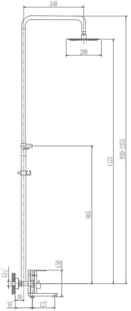 Душевая система Haiba HB24806 Хром 