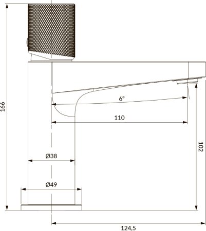 Смеситель Omnires Contour CT8010GLB для раковины, золото 