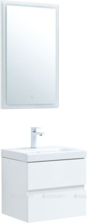 Мебель для ванной Aquanet Беркли 50 белый глянец (2 ящика) 