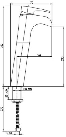Смеситель для раковины Paini Ovo 86CR205LLWF Хром 