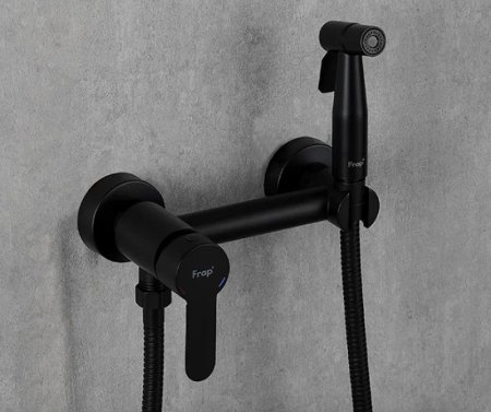 Гигиенический душ со смесителем Frap H801-6 F20801-6 Черный матовый 